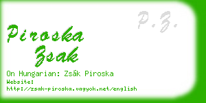 piroska zsak business card