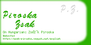 piroska zsak business card